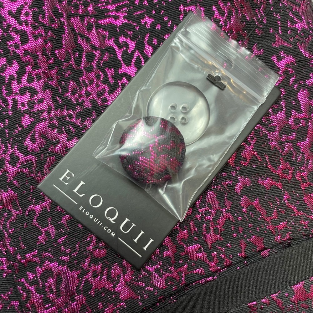 NWT Eloquii Womens Metallic Blazer Size 22 Magenta Brocade Double Breasted Party - Picture 5 of 10